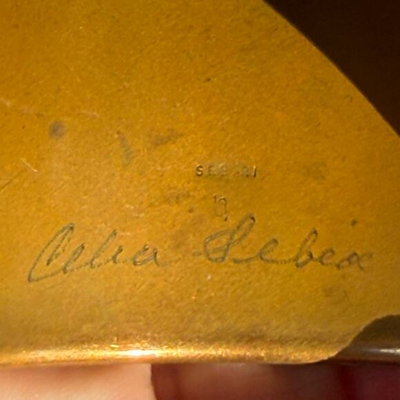 Gorgeous VTG Brass and Hardwood Cuff Bracelet - Picture 3 of 8